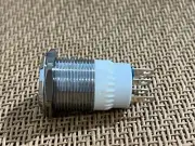 19mm 6V Car Blue LED Light Circular Metal Push Button Toggle Switch Momentary