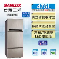 在飛比找Yahoo奇摩購物中心優惠-SANLUX台灣三洋 475L 1級變頻3門電冰箱 SR-C