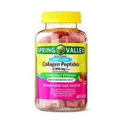 Spring Valley Zero Sugar Collagen Peptides 2500 mg, Peach & Raspberry 60 Gummies