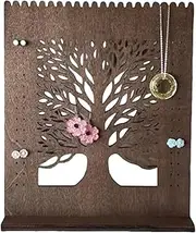 [Generic] Earring Display Stands - Wooden Necklaces Rack - Vintage Jewelry Hanger Storage Stand Necklaces Table Organization for Women Girls