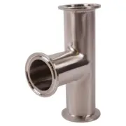 Long Tee | Tri Clamp 1.5 (1 1/2) inch - Sanitary SS304 (5 Pack)
