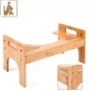 Toilet Stool Bamboo Poop Stool Potty Stool Wood Bathroom Step Stool Squat