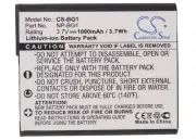1000mAh Battery For Sony Cyber-shot DSC-T20/B,Cyber-shot DSC-W85,P/N:NP-FG1 3.7V