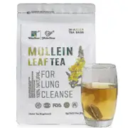 Mullein Leaf Tea, Mullein Tea For Lung Cleanse, Natural Healthy Herbal Tea For Lung Detox And Respiratory Support, 60 Tea Bags