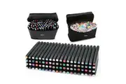80pcs Marker Pen Set Dual Heads Graphic Artist Craft Sketch Touch Markers