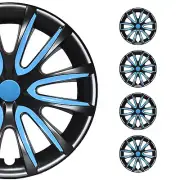 16" Wheel Covers Hubcaps for Nissan Kicks Black Blue Gloss