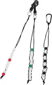 KITANDOVE 3pcs Golf Scorer Golf Score Counter Compact Golfs Counter Bead Golfing Chain Bead Score Counter for Golfs Golfing Stroke Counter Golf Stroke Counter Golf Tool Tool