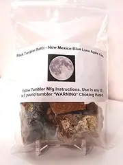 Rock Tumbler Gem Refill Kit New Mexico Blue Luna Agate Rough-Banded Chalcedony 8oz