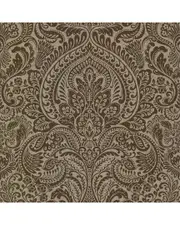 Brewster Artemis Bronze Floral Damask Wallpaper