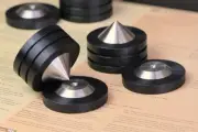 4pcs 49mm Stainless Speakers Shock Spikes Stand Foot Isolation Feet + Base Pads