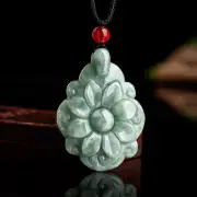 100% Natural Grade A Jade Jadeite Men Women Lucky Jonquil Pendant Best Gift