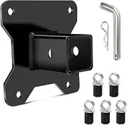 XIKOBY 2" UTV Receiver Hitch Compatible with 2014-2022 Polaris RZR XP 1000, RZR XP 4 1000, Heavy-Duty Receiver Hitch Kit with 5 UTV Tie Down Bed Anchors and Trailer Hitch Pin & Clip