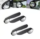 Car Blind Spot Mirror Rain Eyebrow 2-in-1 Design, Car Rearview Blind Spot Mirror