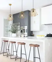 MARTE: Geometric Design Interior Iron Cage Pendant Lights Matte Gold