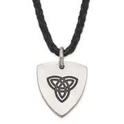 Stainless Steel Enameled Trinity Necklace
