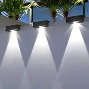 Solar Wall Light, Super Bright LED Deck Fence Lights, Waterproof Outdoor Down Lights Solar Powered Night Lamps for Garden, Balcony and Porch