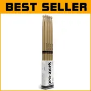 Hickory Drumsticks Set - Classic 2B with Oval Tip - 4 Pairs for Superior Sound