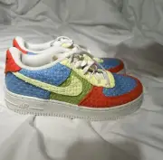 nike air force 1 lv8 next nature university blue vivid green team orange