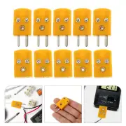 5 Sets Thermocouple Plug Socket Type Male Connector K-type Wire Adaptor Adapter