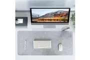 Extra Large Grey Felt Wool Desk Mat Pad for Keyboard and Mouse