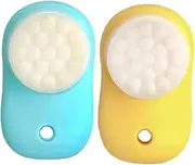 OFFIGAM 2pcs Facial Cleansing Brush Set Double-sided Face Wash Brush Makeup Cleaner Facial Tools Face Cleansing Tool