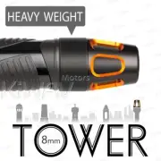 KiWAV Pair Orange Tower Aluminum Bar End weight with Black Base for Aprilia