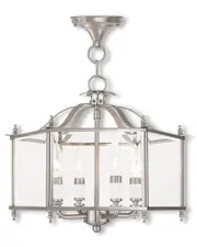 Livex Livingston 4-Light BN Chain Hang/Ceiling Mount