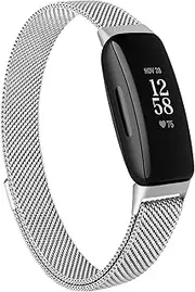 Metal Bands Compatible with Fitbit Inspire 2/Inspire HR/Inspire, Stainless Steel Magnetic Wristband Mesh Bracelet Replacement Strap for Fitbit Inspire 2/Inspire HR/Fitbit Inspire