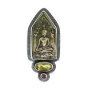 Tabra Bronze Buddha Citrine and Garnet Ring Adjustable Size 8-9