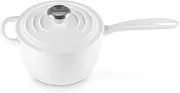 [Le Creuset] Enameled Cast Iron Signature Saucepan, 1.75 qt., White