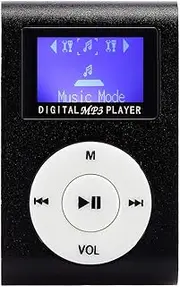 Goshyda MP3 Player, Portable 1.8 Inch LCD Screen MP3 Music Player Clip Design Multifunctional MP3 Player Support Memory Card with 3.5 mm Headphones for Music