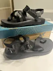 Chaco Z/Cloud-2 Black Bigtoe-Loop Strappy Shoes Sandals J106765 Men’s Sz 8