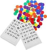 1 Set Fun Bingo Game Set Bingo Party Favors Replacement Bingo Game Accessories Paper Bingo Cards for Family Entertainment