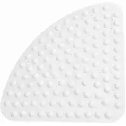 Shower Mat Non-Slip Quarter Circle Corner Bath Mat Bath Mat With Suction Cups For Tub Shower 54 x 54cm - White
