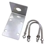 1X(Stainless Steel Antenna Mount Bracket with U Bolts for Ham UHF VHF CB Cellula