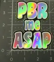 PABST BLUE RIBBON Pit Crew pbr me asap STICKER decal craft beer brewery brewing