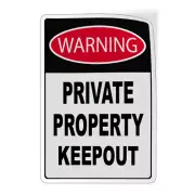 Vertical Vinyl Stickers Private Property Keep out Industrial Safety Sign Label