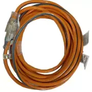 RIDGID Extension Cord 50' 14/3 Lighted Kink-Free Illuminated Plug Orange/Gray