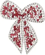 ARTIBETTER Rhinestone Applique Patch Cute Iron Bowknot Patch for Spring Themed Clothing Glitter Decorative for Clothes Bags Hats and Craft Projects