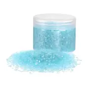 200g Crushed Glass Chips 1-3mm Irregular Broken Sprinkles Glass, Light Blue