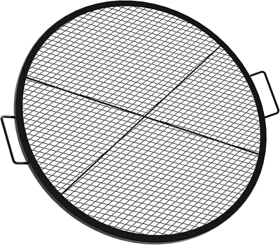 Onlyfire X-Marks Fire Pit Grill Grate for Camping Cooking, round BBQ Grate Campf
