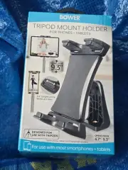 Bower WA-TABMNT Tripod Mount Holder with 45-Degree Tilt Made for Phones and
