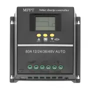 MPPT Solar Charge Controller, 80A Solar Panel Charger 12V 24V 36V 48V Auto