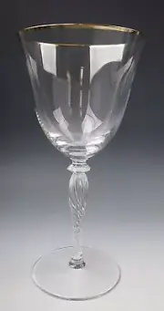 Sasaki Crystal Lead Stemware Japan Gold Trim RENAISSANSE (set of 8)