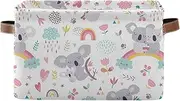 GuoChe Durable Fabric Storage Cubes Cute Koala Bedroom Sweater Hamper Organize Foldable