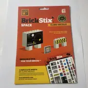 Brick Stix Reusable Stickers Space Cling Decals Lego Compatible Reusable Bricks