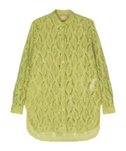 corded-lace shirt IT42 apple green