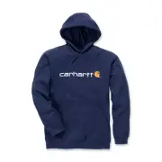 Sweatshirt With Cap & Logo Carhartt Signature New Navy Size Man 2XL