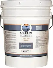 RV Roof Coating - Premium Acrylic Elastomeric Waterproof Sealant - Designed for Your RV, Camper, Trailer, Commercial Building…(White, 5 Gallon)