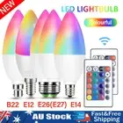 RGB LED Smart Bulb Colour Changing Light Bulb E12/E14/E26/E27/B22 with Remote AU